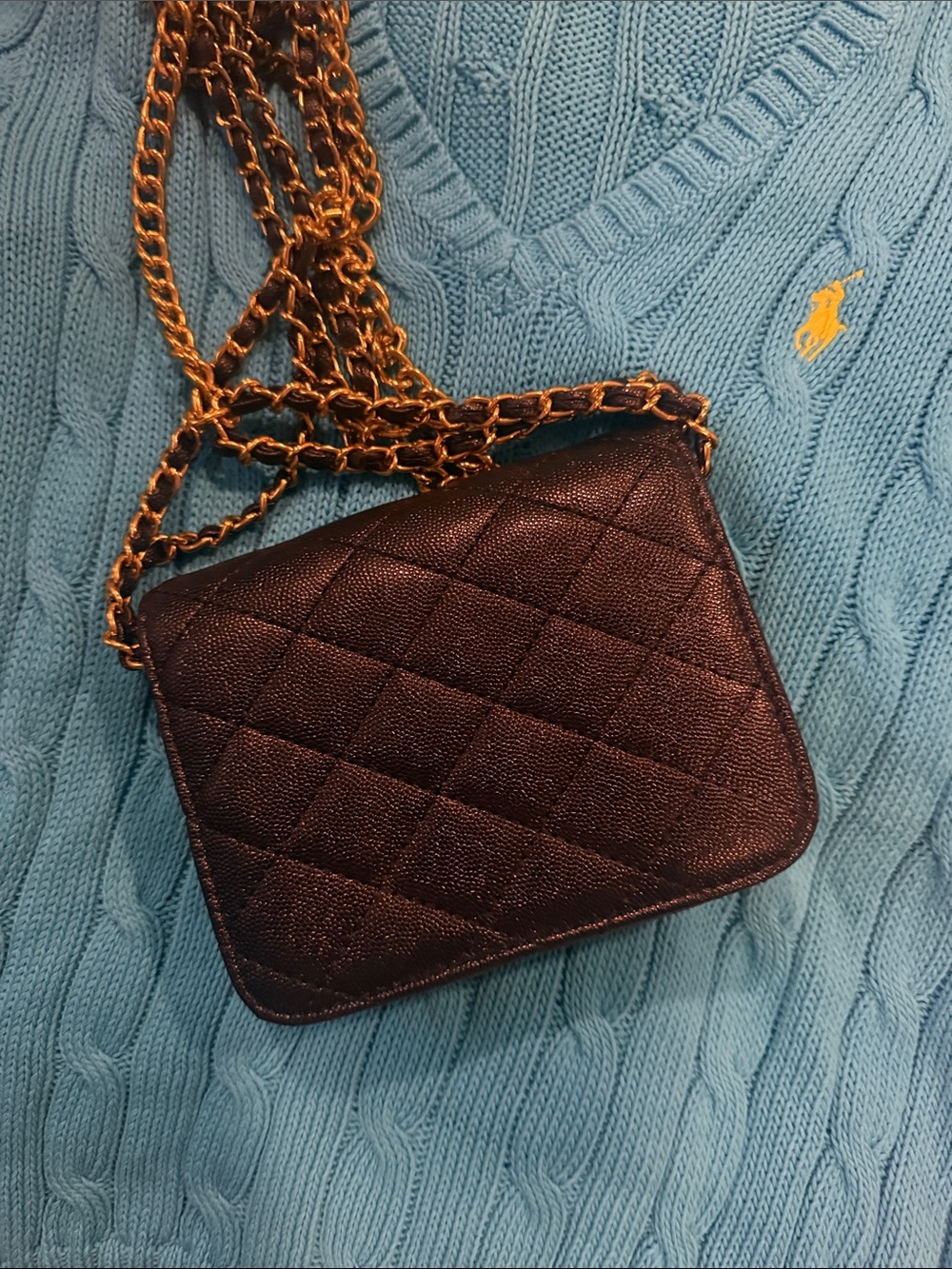 CHANEL Black Quilted Leather Crossbody with Gold CC Hardware - Picture 2 of 5
